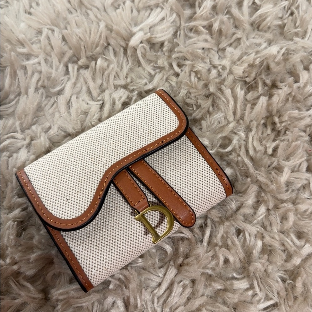 Source Unknown Brown and Cream Wallet